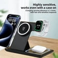 thumbnail image 4 of 15W Wireless Charger,3 in 1 Charging Station Compatible with iPhone 17 16e 16 15 14 13 12 11 X Pro Max,Fast Charging Dock Compatible for Apple Watch & AirPods 4 3 Pro, 4 of 6