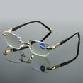 thumbnail image 4 of Anti-blue Light Reading Glasses Rimless Diamond Cut Glasses Metal Reading Glasses for the Elderly, 4 of 4