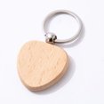 thumbnail image 2 of Wood DIY Key Chain Portable Man Woman Paintable Hanging Crafts Making Bag Handbag Clothes Automotive Keychain Accessories Heart Shape, 2 of 9