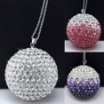 thumbnail image 5 of Bling Car Decor Bola de cristal para espejo retrovisor de coche, adorno colgante de diamantes de imitación, accesorios de coche para mujeres, adorno de bola de cristal para atrapar el sol JM, 5 of 5