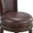 thumbnail image 3 of Duhome Solid Wood Swivel Barstool with High Backrest,Wrap-Around Footrest,Dark Walnut, 3 of 6