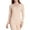Beige, variant on Women Solid Color High Elasticity Long Sleeve Thermal Underwear Top Pants Set