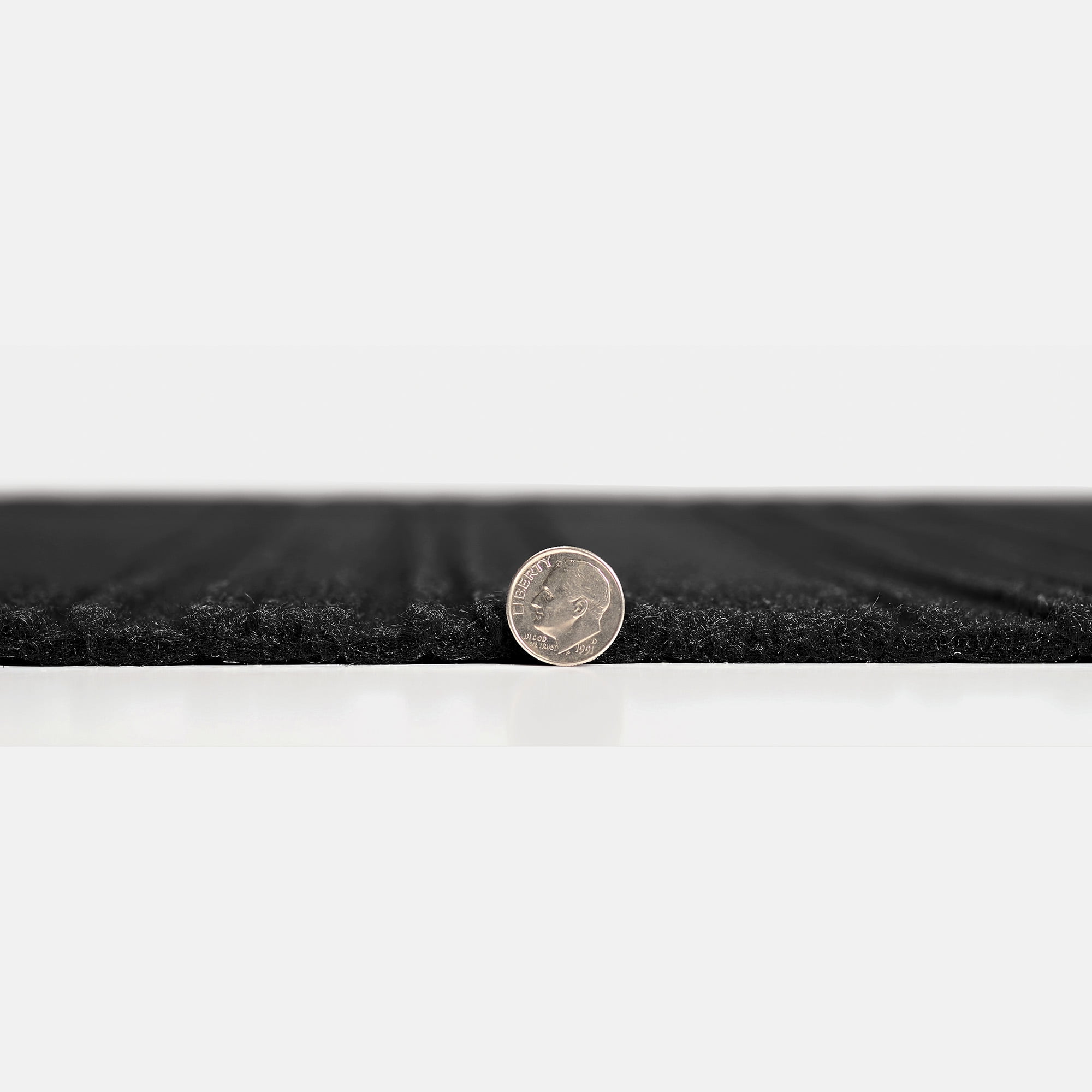 Foss Floors Black Ice 24'' x 24'' Peel and Stick Indoor/Outdoor Carpet Tile 40 sq ft 15 Piece