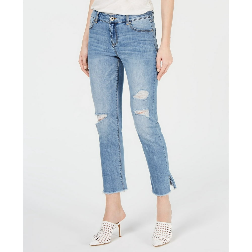 INC International Concepts Women's HighCuff StraightLeg Cropped