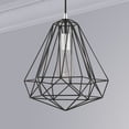thumbnail image 6 of Livex Lighting Knox 1-Light Farmhouse Metal Single Pendant in Shiny Black, 6 of 8
