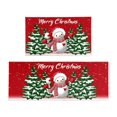thumbnail image 1 of PENGXIANG Christmas Kitchen Carpet (2 Pieces) Merry Christmas Kitchen Carpet Washable Cushion Comfortable Kitchen Carpet Set, 1 of 6