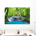 thumbnail image 1 of Erawan Waterfall Kanchanaburi Thailand Wall Mural by Wallmonkeys Peel and Stick Graphic (48 in W x 32 in H) WM270576, 1 of 4
