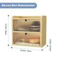 thumbnail image 2 of SNYNUXX Wood Bread Box for Kitchen Countertop with Acrylic Wavy Door, 17" x 10" Double layer Storage Box for Bakery Products, 2 of 6