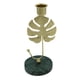 thumbnail image 1 of Candelabro decorativo con hojas, vela de oración para , candelabros cónicos para fiesta de Hotel, sala de estar, chimenea, mesa de cena Hojas de palmera áureas, 1 of 8