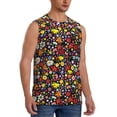 thumbnail image 2 of Pofeuu Spring And Summer Flowers Print Men's Muscle T-Shirt, Sleeveless, Muscle Tank, Classic Muscle Tee Top For Men Casual Sleeveless Muscle T-Shirt Trendy Clothes-Small, 2 of 7