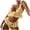 Yellow, variant on Levmjia Women Lace Lingerie Set Halter Adjustable Straps V Neck Sheer Two Piece Panty Outfit Wire Free Soft Breathable Daily Honeymoon Romantic Private Bedroom Night