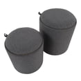 thumbnail image 2 of Lumisource Tray Nesting Ottoman Set With Charcoal Fabric OT-TRAYNEST CHARNA, 2 of 8