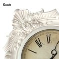 thumbnail image 4 of Sunlit 13x11 Inch Vintage Wall Clock, European Style Decorative Retro Wall Clock, Quality Quartz Battery Operated Hanging for Living Room Bedroom Office Décor, Distressed White Grey, 4 of 6