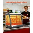 thumbnail image 2 of VEVOR 3-Tier Commercial Food Warmer Display, 1200W Food Display Warmer with LED Light, Top Storage and Adjustable Shelves, 86℉~185℉ Steam Heating, 2 of 9