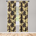 thumbnail image 3 of Ambesonne Vintage Spring Curtains, Butterfly Spring Art, Pair of 28"x84", Mustard Brown, 3 of 5