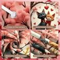 thumbnail image 4 of Pink Cherry Blossom Love Banner Red Heart Romantic Display Cartoon s Golden Love Backdrop for Valentine's Day Anniversary Romantic Date, 4 of 9