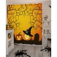 thumbnail image 4 of Halloween Witch Hat Pumpkin Lanterns and Grave Shower Curtain Set ，Waterproof Fabric Shower Curtains Shower Curtains for Bathroom,Bathroom Decor 54x"78", 4 of 6