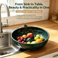 thumbnail image 3 of Ceramic Berry Bowl,Self Spinning Berry Washing Bowl with Holes Ceramic,Ceramic Berry Basket,Automatic Berry Wash Bowl,Fruit and Vegetable Washer with Drain Multipurpose for Kitchen, 3 of 10
