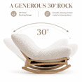 thumbnail image 5 of LEGAHOME Oversized Rocking Accent Chair Indoor, 41.3in Papasan Rocking Lounge Chair for Adults with Corduroy Cushion, Plush Reading Nook Chair for Living Room, Solid Wood Base, Antique White, 5 of 8