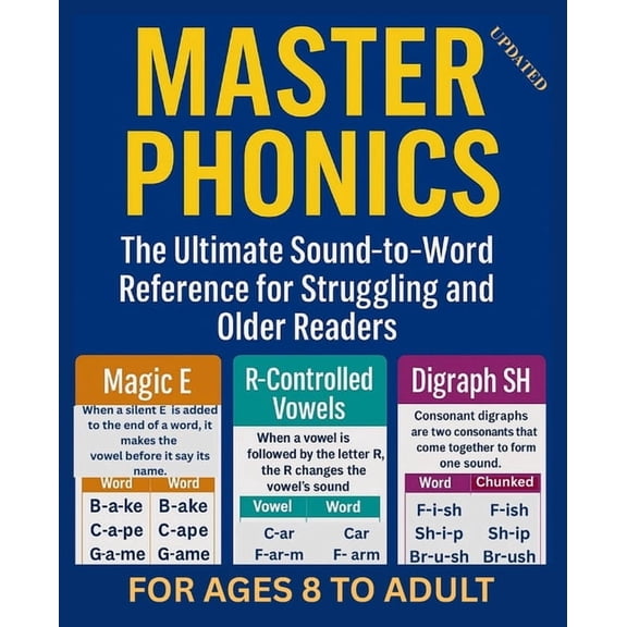 Phonics for Older Students Master Phonics: The Ultimate Sound-to-Word Reference Guide for Struggling Readers, Older Kids & ELLs, (Paperback)