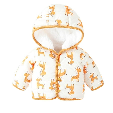 

Girls Fleece Jacket Beige Thickened Padded For Autumn And Winter Coat 3-4 Years