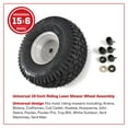 thumbnail image 3 of Arnold 15 X 6.0 - 6 Steel Lawn Tractor Front Replacement Wheel, 300 lb Load Rating, 3 of 7