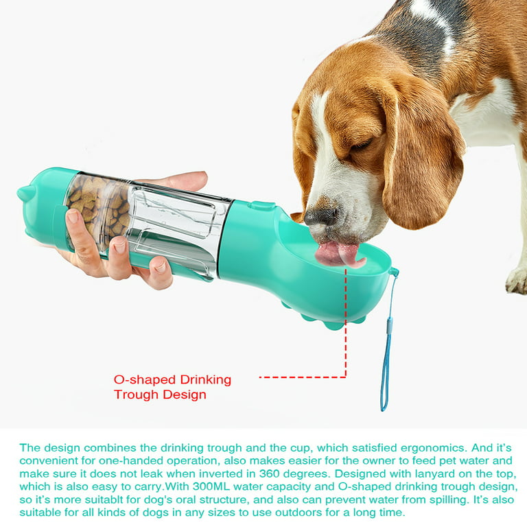 Dog Water Bottle for Walking Portable Pet Travel Water Dispenser  Multi-Functional Water Cup Food Box with Poop Shovel 