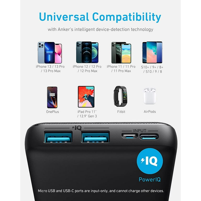 Anker Portable Charger 20000mAh Power Bank 2-Port Battery Pack
