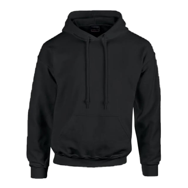 Sudadera De Manga Larga Con Capucha Y Bolsillo Para Hombre, Color Liso, 100 Algodn, Talla Grande, Cmoda Para Uso Diario Y Actividades Al Aire Libre, Paquete De 1, Color Negro, UKHBMC