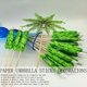 thumbnail image 4 of 50 Green Tropical Coconut Palm Tree Toothpick Paper Umbrella Stick Decorations Cocktail Stick Decorations Cocktail Decorations Party Bar Drinks Food Supplies, 4 of 5