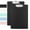 Black, variant on Bxaolu 8.5" x11" Plastic Clipboards 4-Pack with Hanging Hook – Slim Durable Clip Boards, Standard Letter/A4 Size for Home Office Use, Black