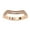 Rose Gold, variant on Milgrain Chevron Curved Wedding Band Ring for Women, Round Cut Lab Created Moissanite Eternity Ring in 14K Solid White Gold Size-10