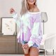 thumbnail image 4 of Túnica informal con cuello en V para mujer, camiseta Sexy holgada de manga larga con gradiente Tie Dye, ropa de calle de gran tamaño, 2021, 4 of 4