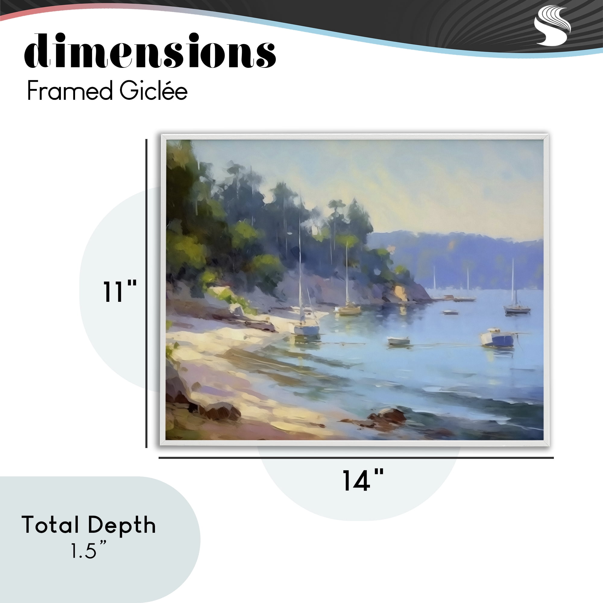 Stupell Industries Near The Shore Summer Sailing White Framed Giclee Art, design by Creative Studio