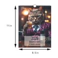 thumbnail image 3 of Badass Cats Wall Calendar 2026, Funny Cat Calendar with 12 Hilarious Photos, Humor Themed Wall Calendar for Home Decor, 3 of 5