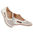thumbnail image 3 of Fukaraa Low Heel Ballet Flats Women Hollow Vintage Leather Mary Jane Shoes, 3 of 9