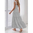 thumbnail image 6 of PRETTYGARDEN Womens Summer Casual Maxi Dresses Striped Square Neck Sleeveless Boho Flowy Sundress Beach Vacation Clothes, 6 of 7