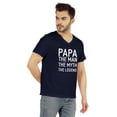 thumbnail image 2 of Inkmeso Mens Letter Printed Tshirt&nbsp;Papa The Man The Myth The Legend For Daddys Cotton Jersey Tee Shirt For Grandpa, 2 of 6