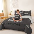 thumbnail image 3 of Feelyou Rustic Home Sweet Bedding Comforter Set for Adults Men Women, Arrow Quote Full Bedding Set, Dark Gray, Grey Reversible, 7pcs, 3 of 7