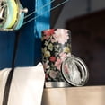 thumbnail image 3 of 20 Oz Pioneer Flower Coffee Tumbler Double Wall Insulated Stainless Steel Water Bottle | Metal Reusable Thermoses Flask with Cup Cap | Leak & Sweat Proof with Anti-Dust Lid, 3 of 7