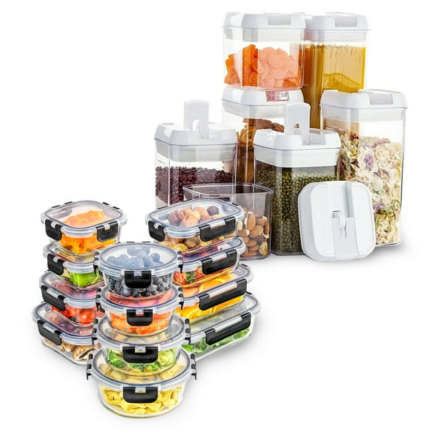 Kit hermético Brandtrendy 19 contenedores 7 plástico 12 vidrio