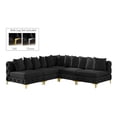 thumbnail image 3 of Meridian Furniture Tremblay Black Velvet Modular Sectional, 3 of 14