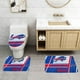 thumbnail image 2 of Juego de alfombras de baño de 3 piezas del equipo Bills Alfombra antideslizante para baño de 24 x 16 pulgadas, 2 of 7