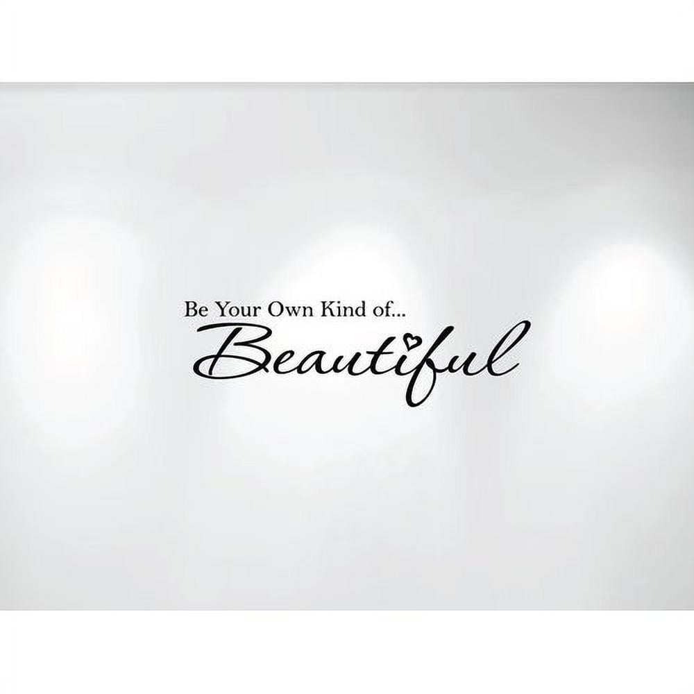 Matte Black Vinyl Motivational Quote Wall Decal