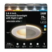 Feit Electric 5-6 in LED 11.1 Watt (75W Equiv) Color Select  Down Nite Light Mode, E26 Adapter, Dim