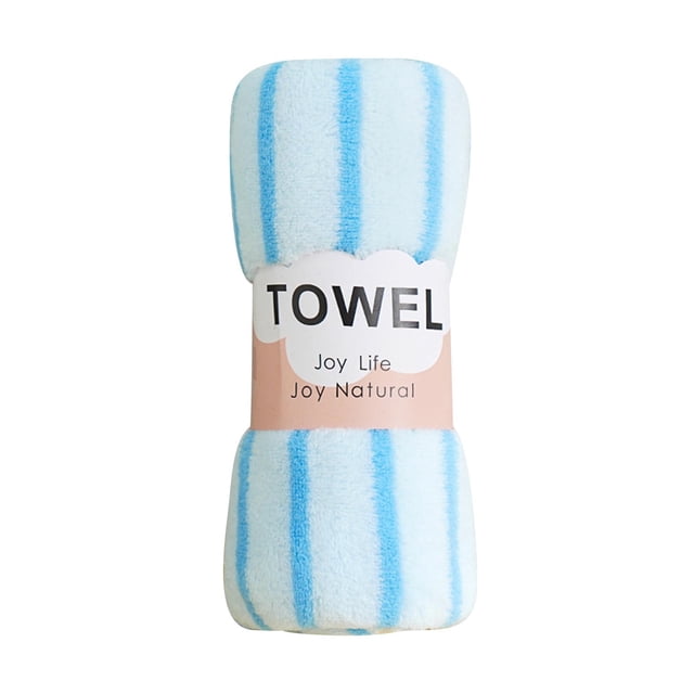 Yhmxh Toallas de algodón, 1 unidad, toalla de terciopelo absorbente, toalla facial a rayas de colores, toalla suave para el hogar, regalo para niños, toallas de mano