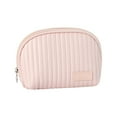 thumbnail image 1 of Dadatutu Semicircle Cake Cosmetic Bag | Double Layer Travel Storage | Creamy Leather Water-Resistant Bag | Metal Zipper Mini Hand Cosmetic Pouch | Everyday Use & Travel Gift, 1 of 2