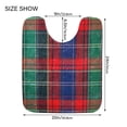 thumbnail image 5 of Yayeee Bath Rug for Bathroom Floor Non Slip Rectangle Fluffy Soft Absorbent Mat, 16"x24", Red Green Pattern, 5 of 7