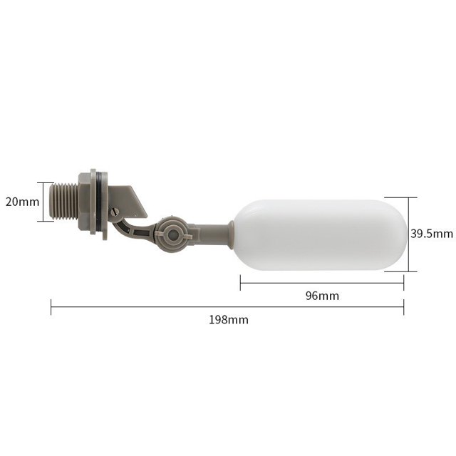 SHISUYAN Automatic Shut Off Float Ball Valve 4 Points Plastic Float Switch for Mini Water Tank Refill Water Saving Easy Installation for Aquaculture and Livestock Water Troughs