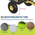 thumbnail image 4 of 900 lbs Steel Garden Dump Cart with Removable Sides, Convert to Flatbed, Heavy Duty Yard Cart with 180°Rotating Handle & 10" All Terrain Wheels, Utility Dump Wagon for Lawn Farm Backyard, 4 of 9